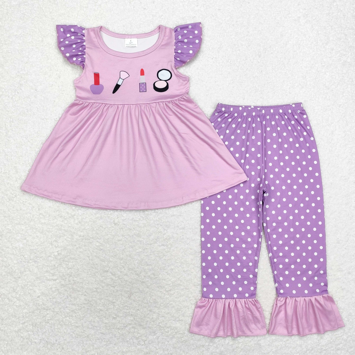 Sibling Baby Girls Bows Flowers Tunic Leggings Pant Ruffle Sleeves Clothes Sets
