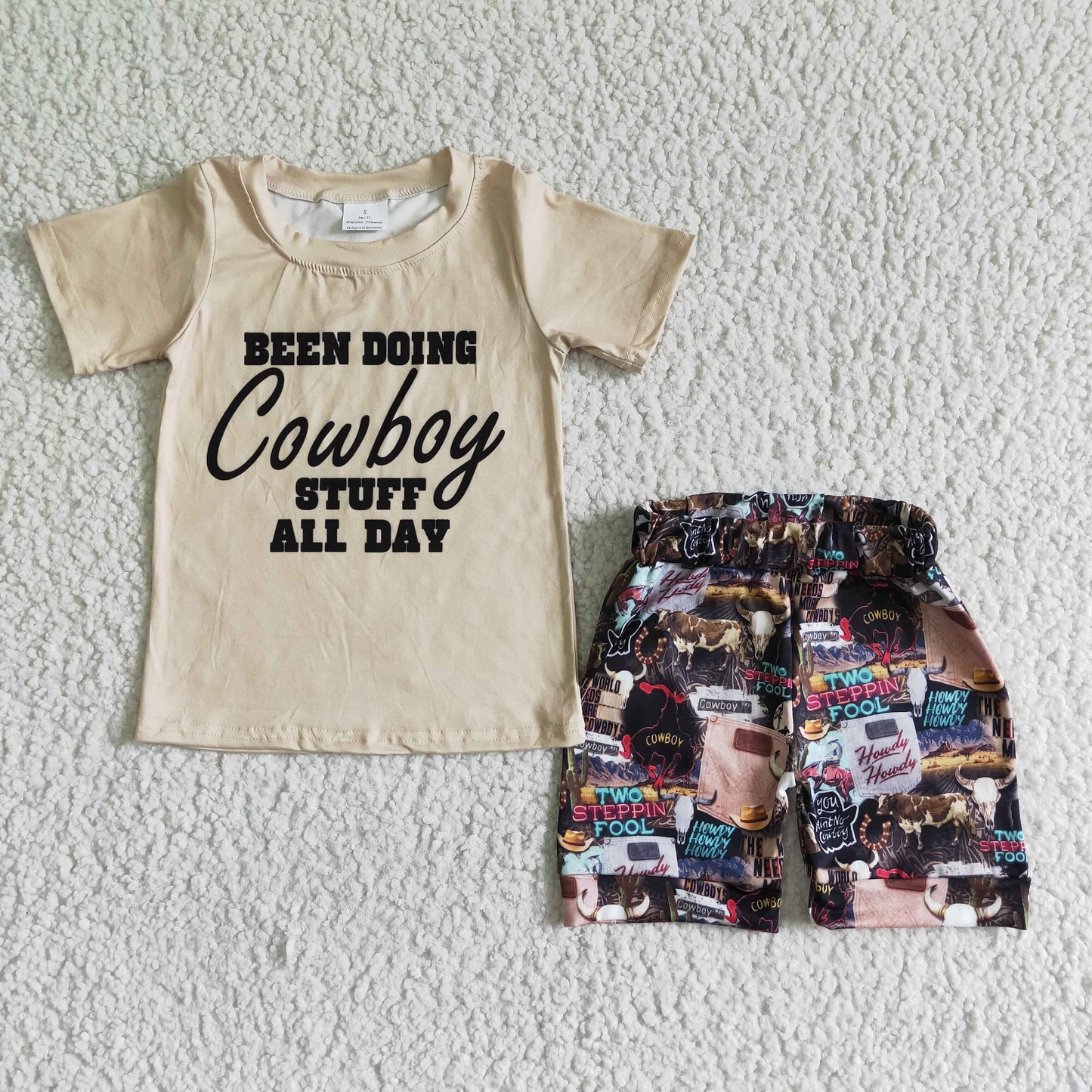 cowboy T-shirts Shorts Sets GSSO0017