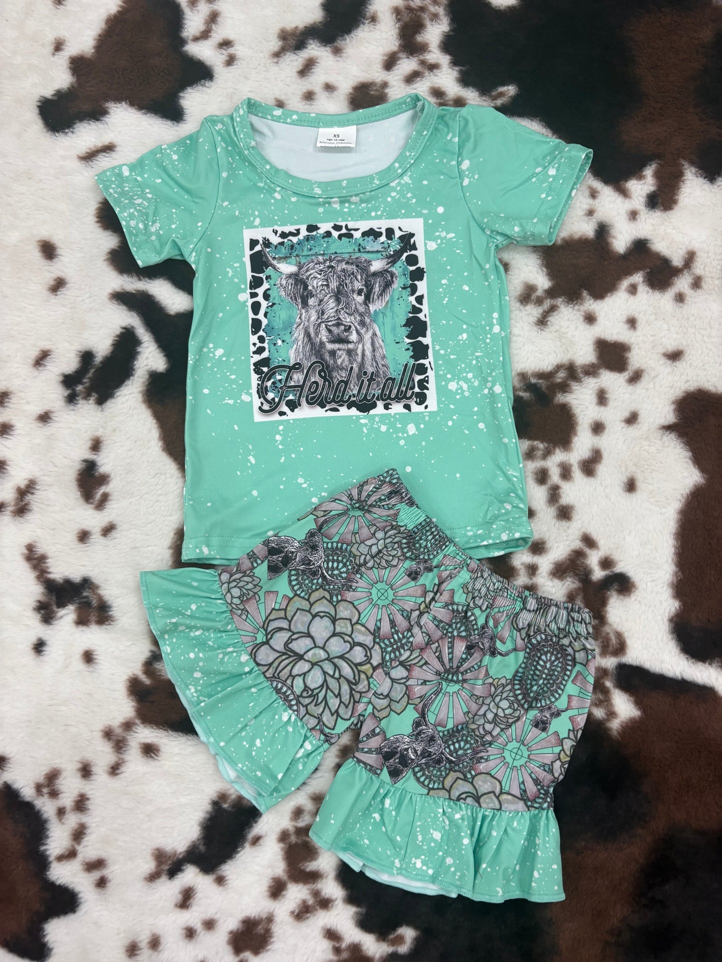 heifer mint T-shirts Shorts Sets GSSO0066