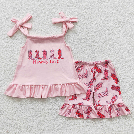 Howdy Love pink camis tops shorts sets GSSO0270