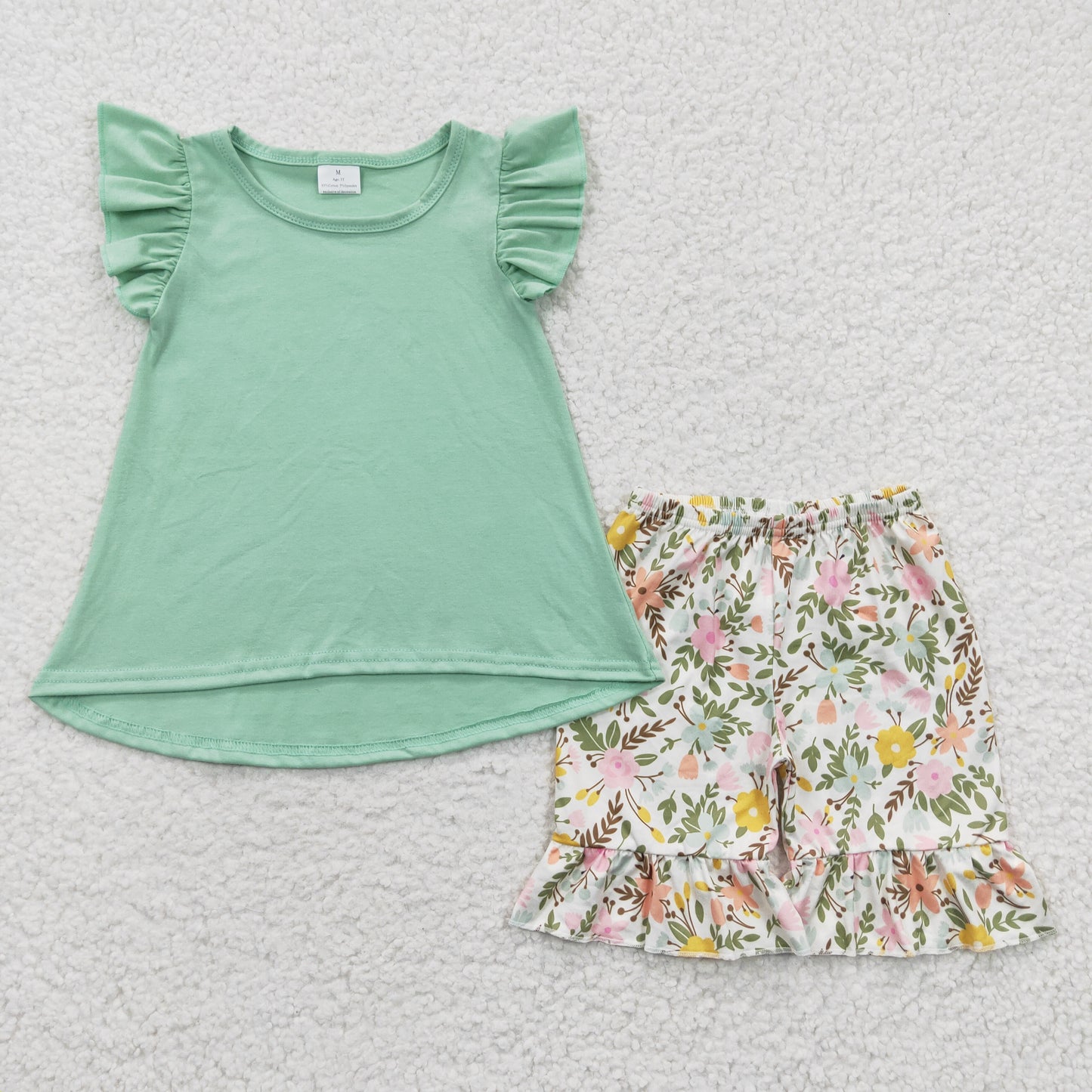 girls t-shirts floral shorts set GSSO0297