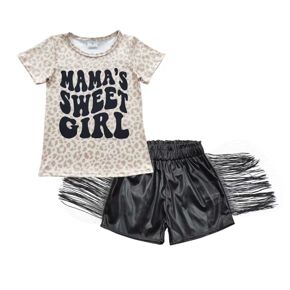 mama's girl tops tassel shorts sets GSSO0349