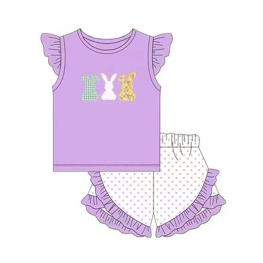 pre-order GSSO0376 baby girl clothes girl easter bunny summer outfit