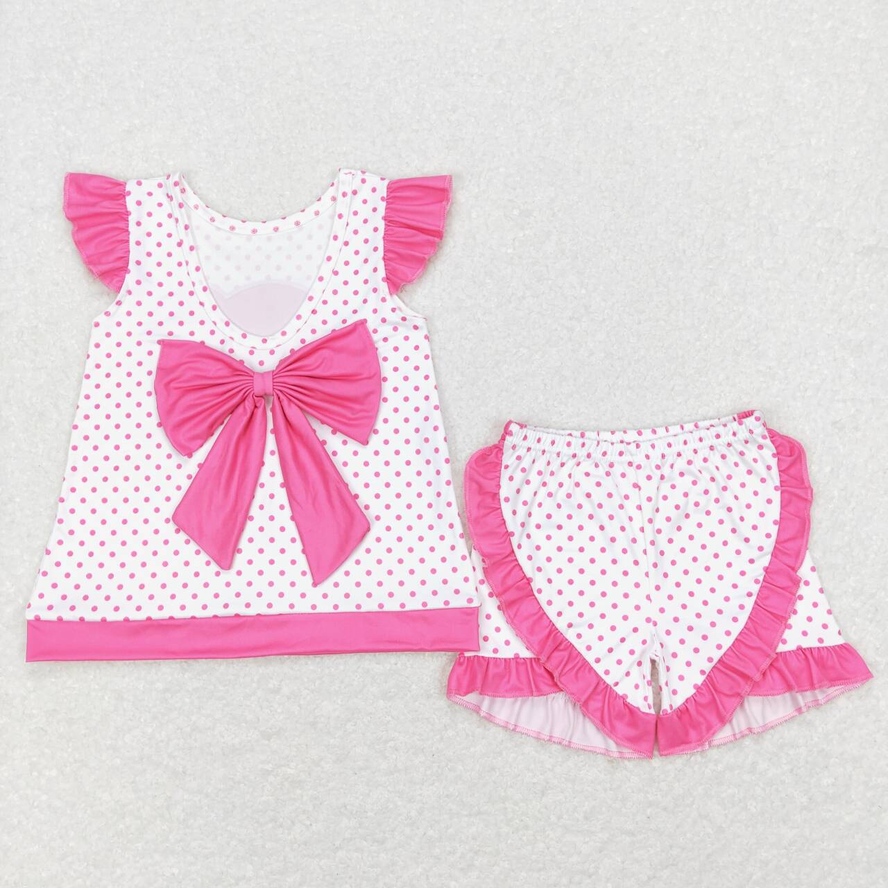 GSSO0384 baby girl clothes barbie pink girl summer outfit