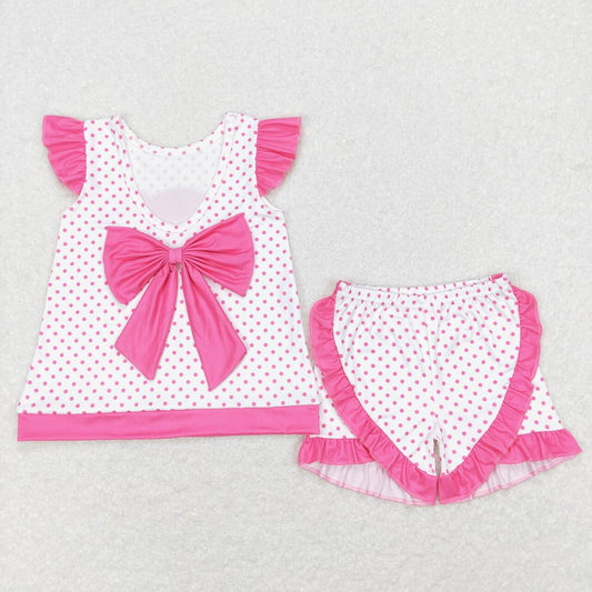 GSSO0384 baby girl clothes barbie pink girl summer outfit