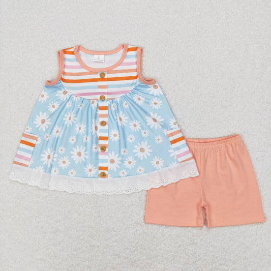 GSSO0403 baby girl clothes flowers girl summer outfit