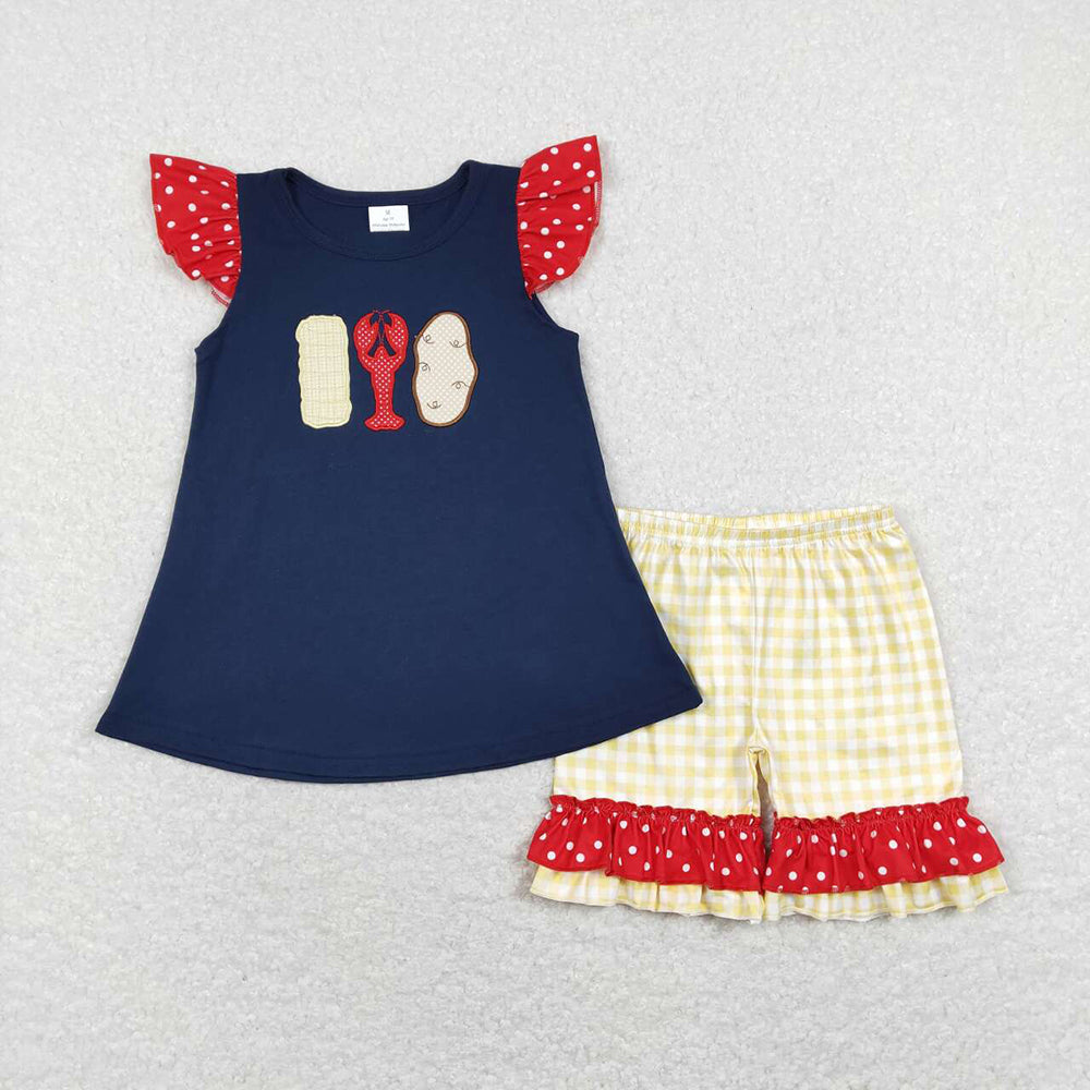 GSSO0452 baby girl clothes crayfish summer outfits