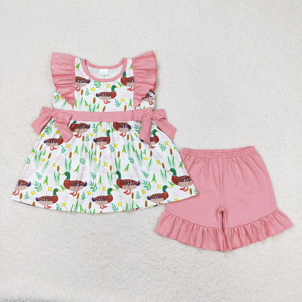 GSSO0517 baby girl clothes girl Mallard summer outfits