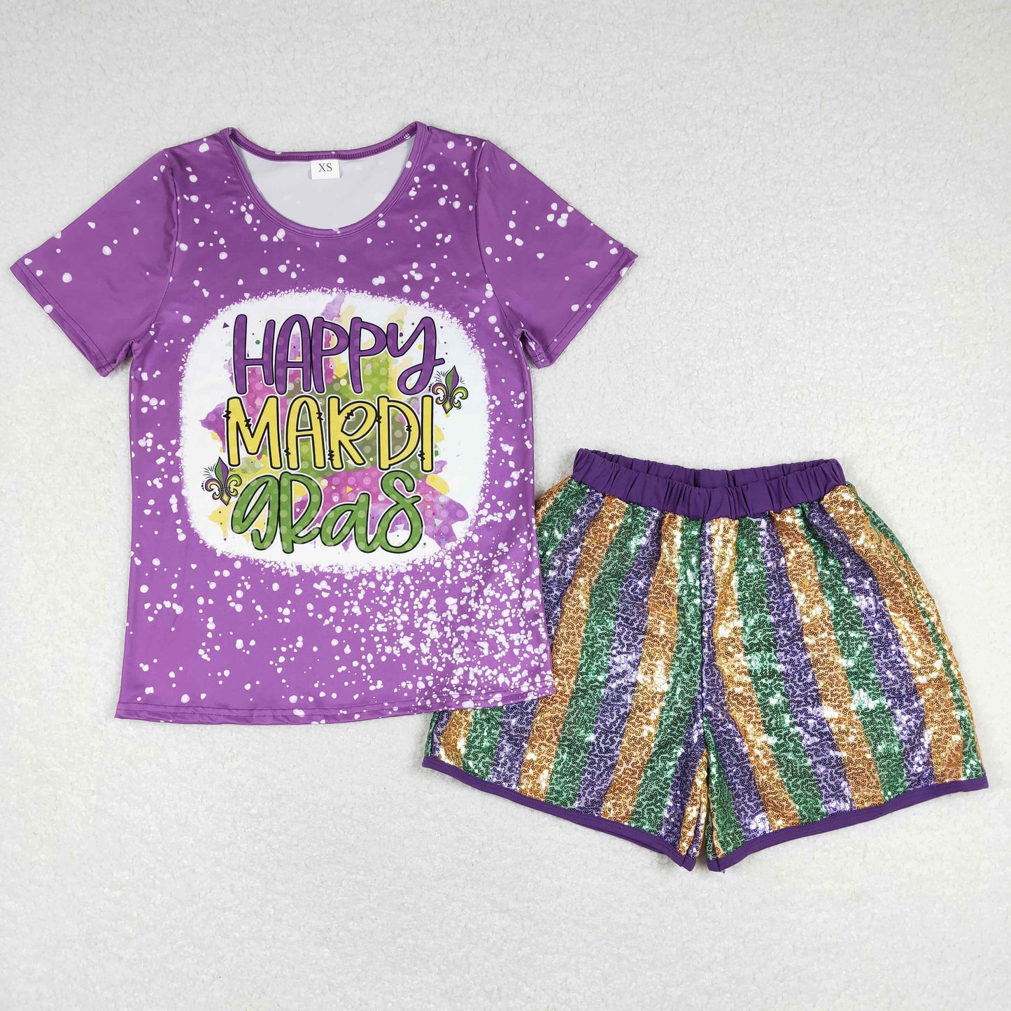 GSSO0529 adult clothes stripe sequin adult women happy mardi gras outfit