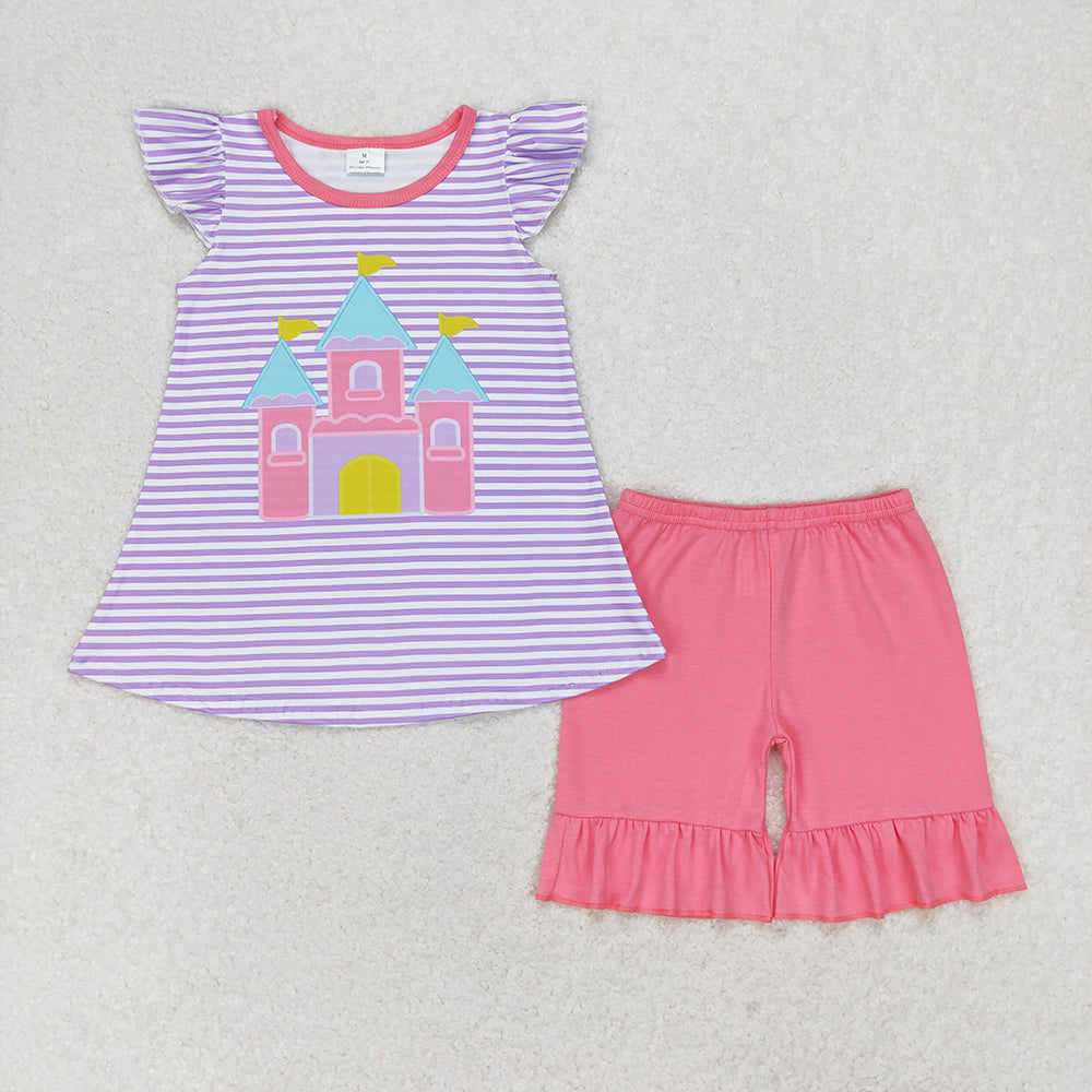 GSSO0775 baby girl clothes castles summer outfits sets