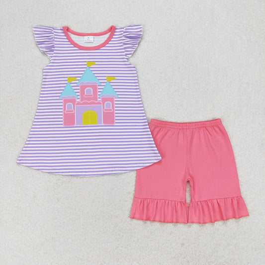 GSSO0775 baby girl clothes castles summer outfits sets