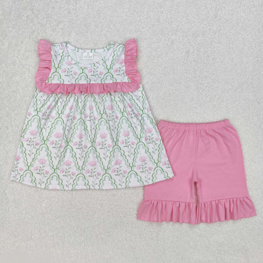 GSSO2013  baby girl clothes floral toddler girl summer outfit