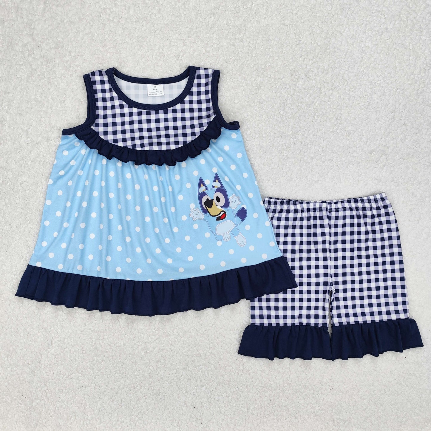 GSSO2124  baby girl clothes cartoon dog toddler girl summer outfit