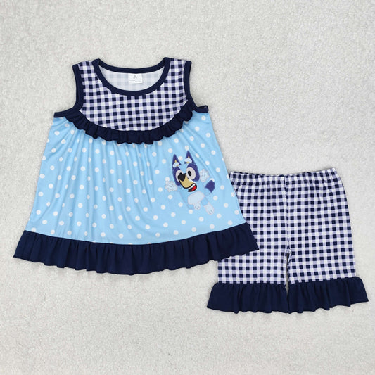 GSSO2124  baby girl clothes cartoon dog toddler girl summer outfit