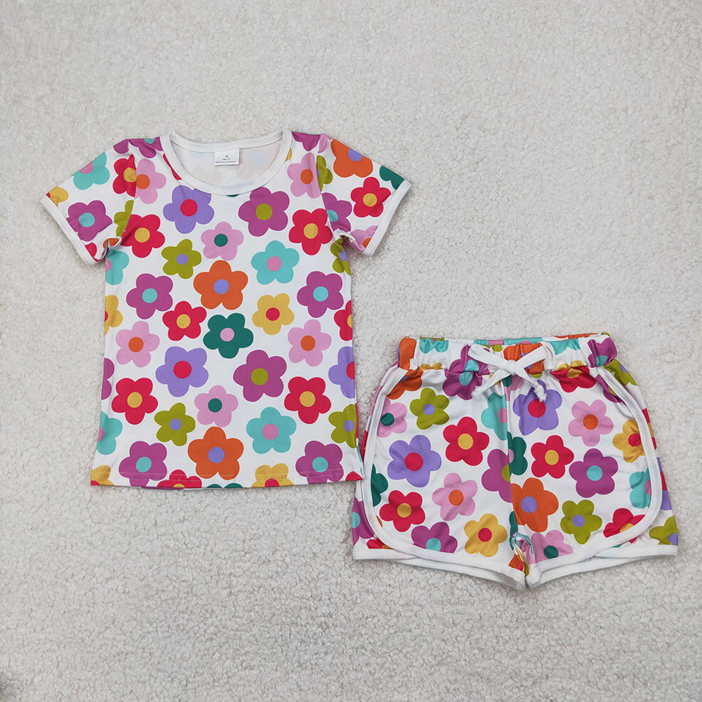 GSSO2142 baby boys clothes colorful flowers shorts pajamas summer outfits