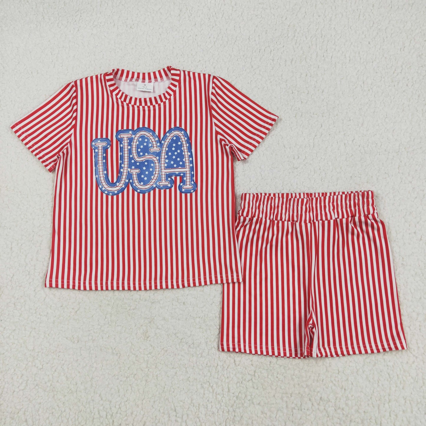 Sibling Baby Girls Colorful Stripe Floral Shirt Short Summer Clothes Sets