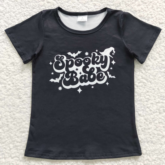 girls spooky babe black t-shirts GT0191