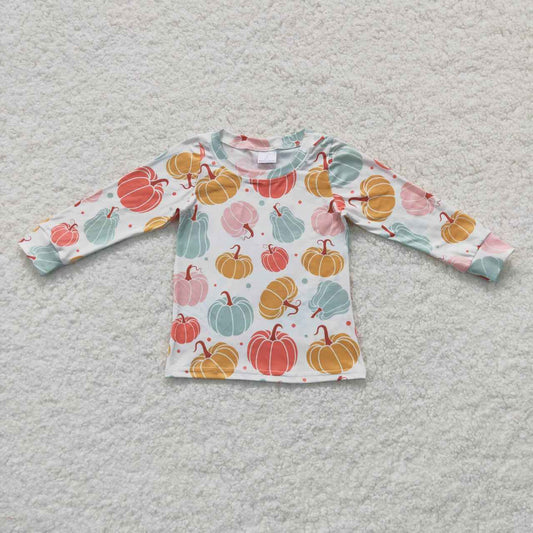 Girl colorfufl pumpkin t shirt GT0235