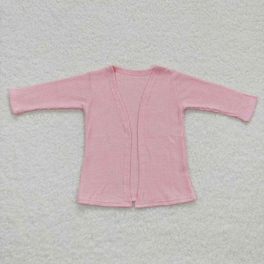 pink color long sleeved cardigan top GT0249