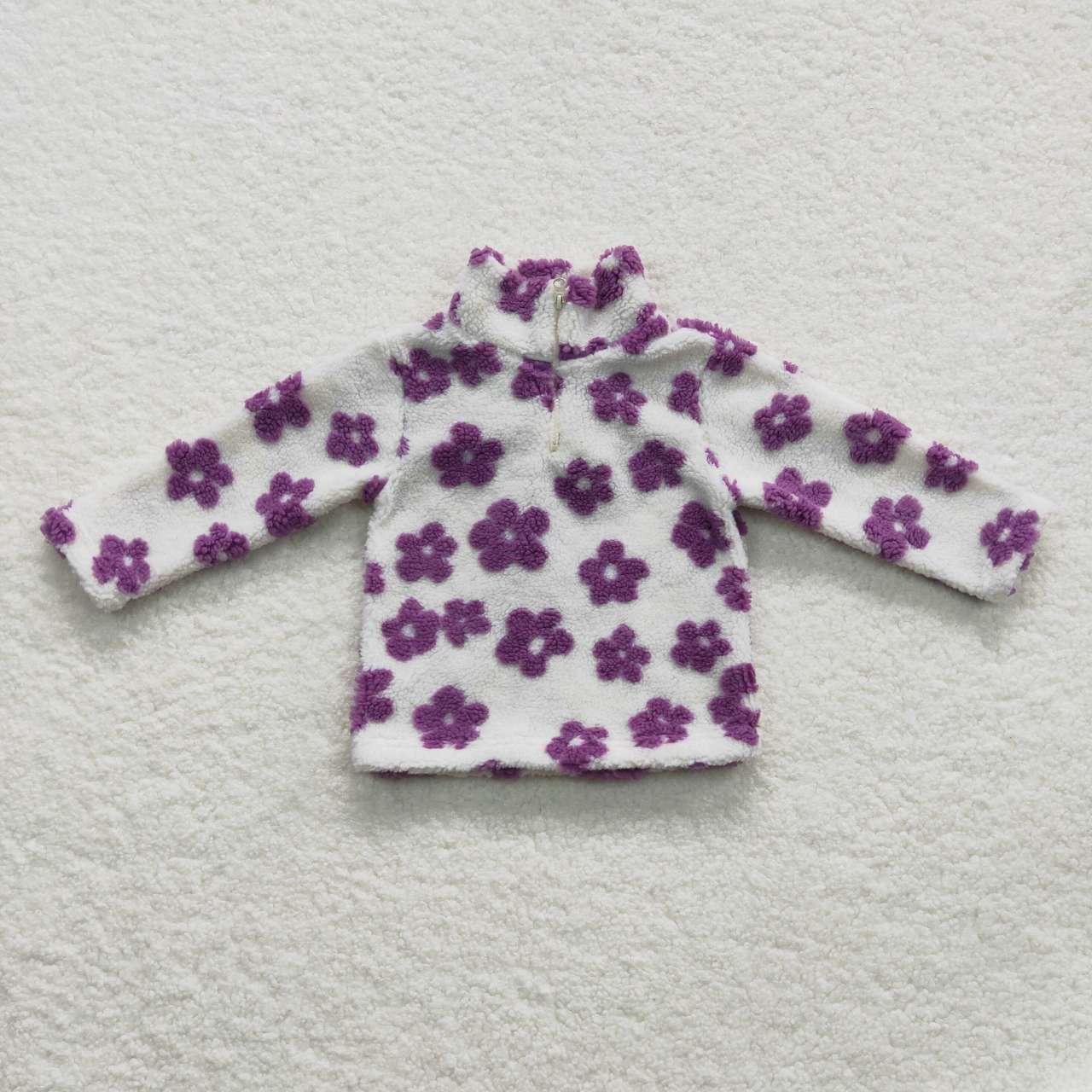 purple flower long sleeved cardigan top