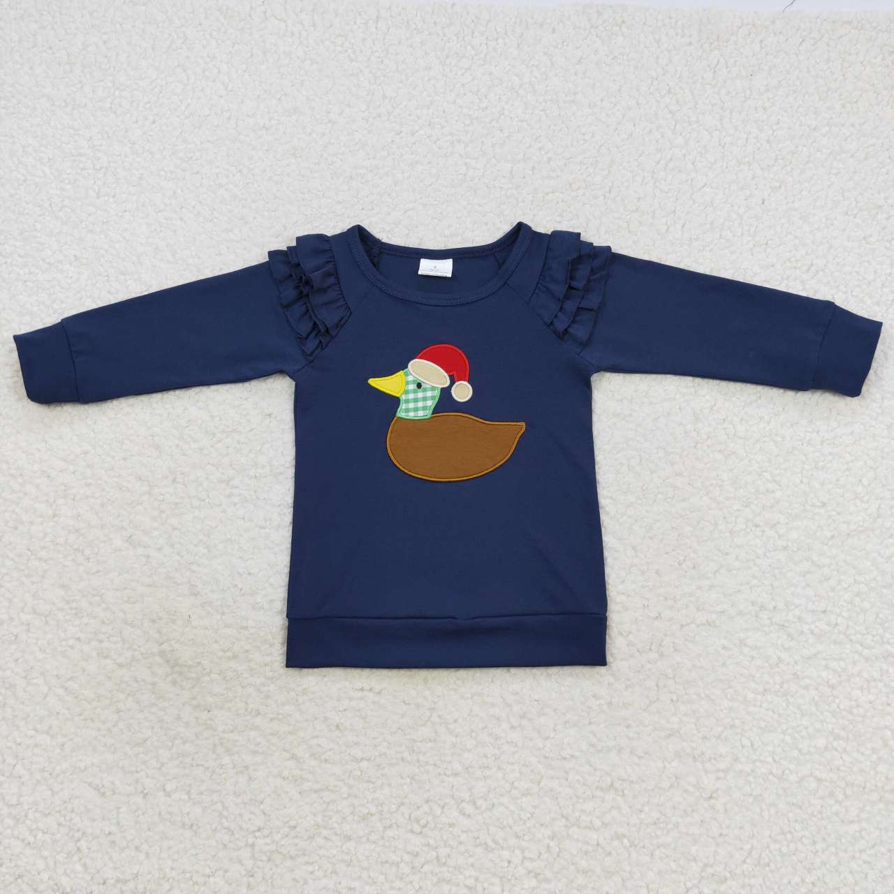 Sibling Baby Boys Girls Embroidery Hat Duck Christmas Tee Shirts Top