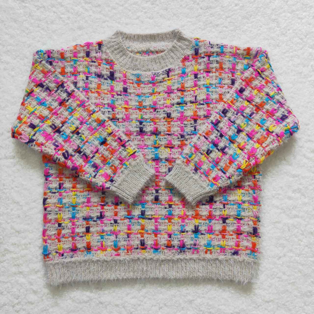 GT0302 baby girl  winter colorful kids long sleeve sweater