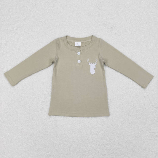 GT0352 boys embroidered elk boy winter top shirt