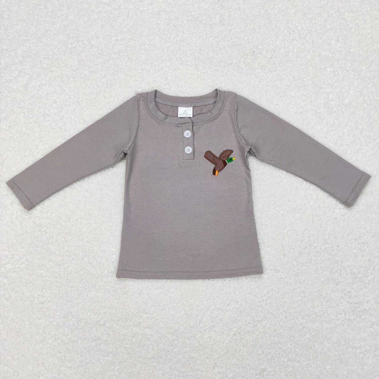 GT0353 boys embroidered Mallard boy winter top shirt