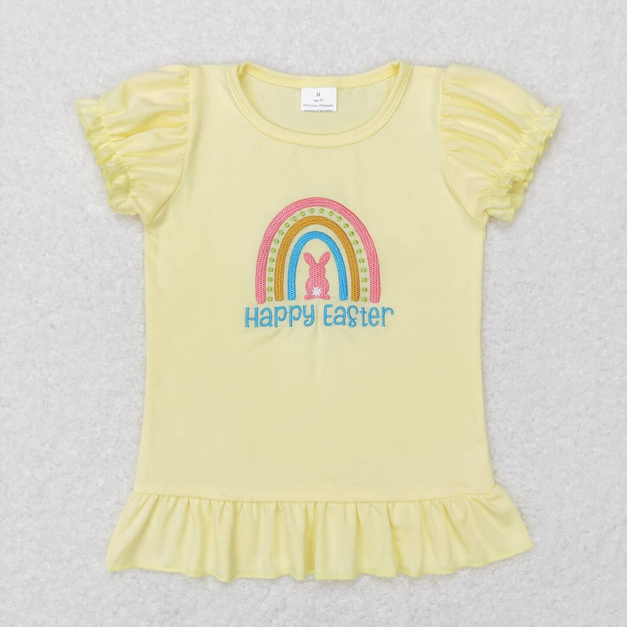 GT0392 baby girl bunny happy easter T-shirt