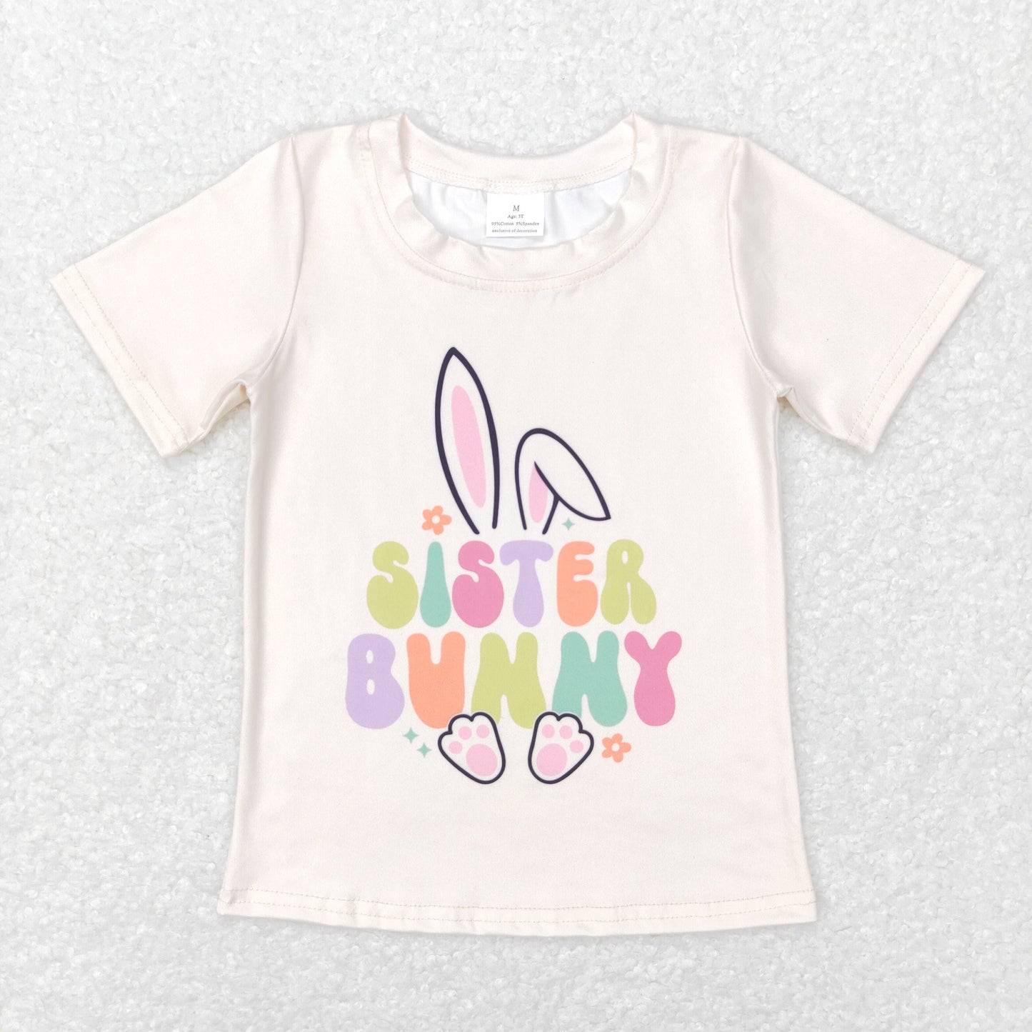 Sibling Baby Boys Girls Eggs Rabbits Easter Tee Shirts Top