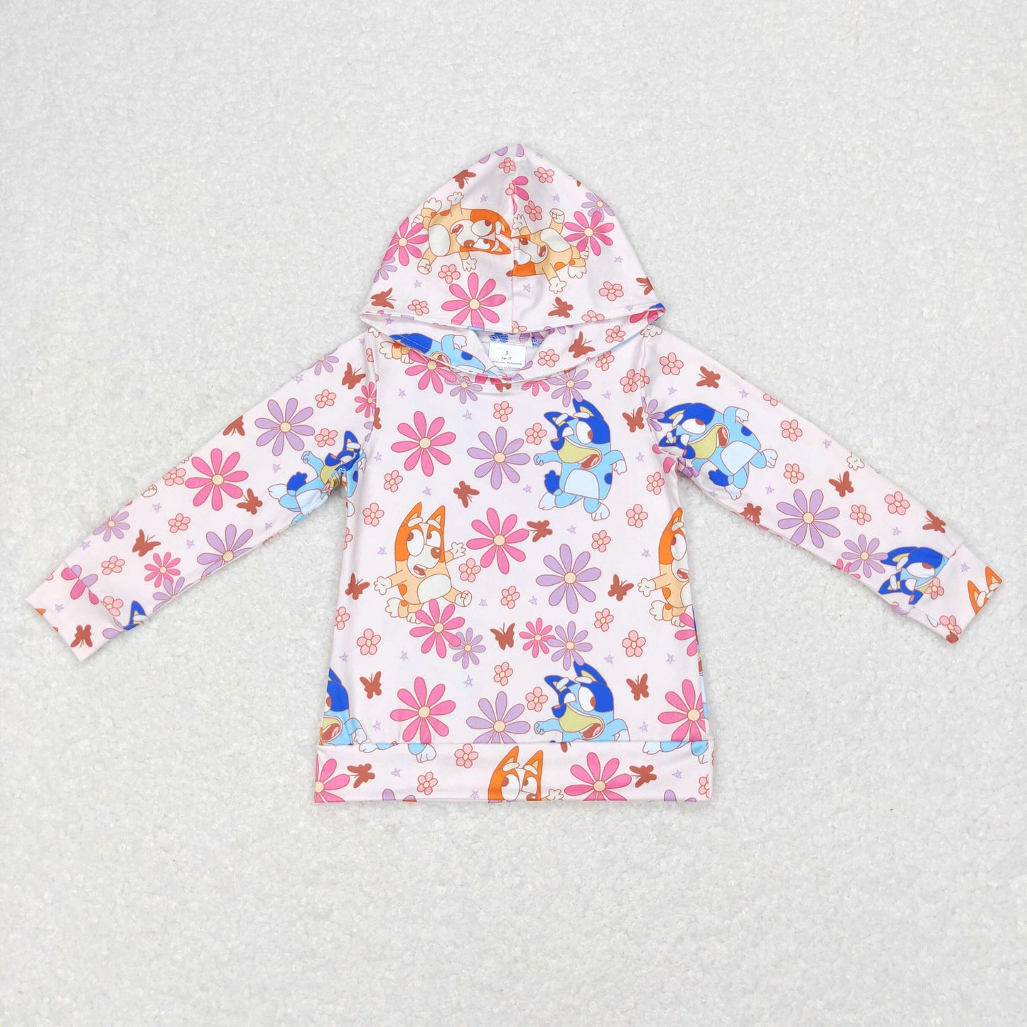 GT0395 baby girl cartoon dog hoodies top