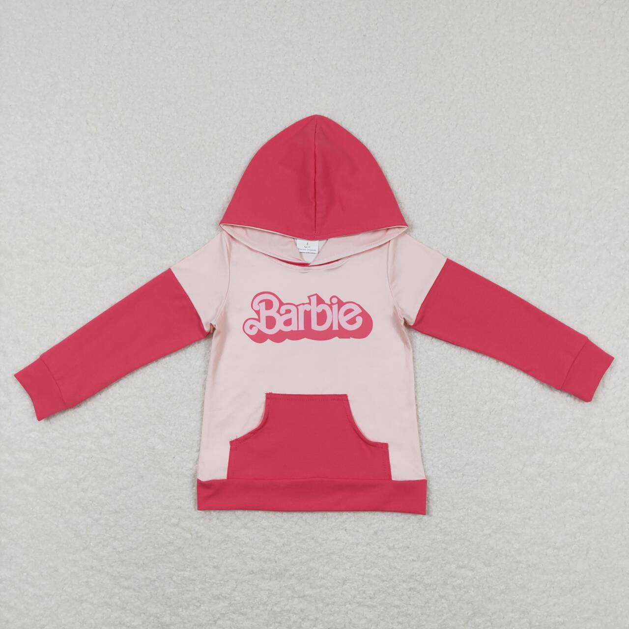 GT0400 baby girl Pink long sleeve hooded top