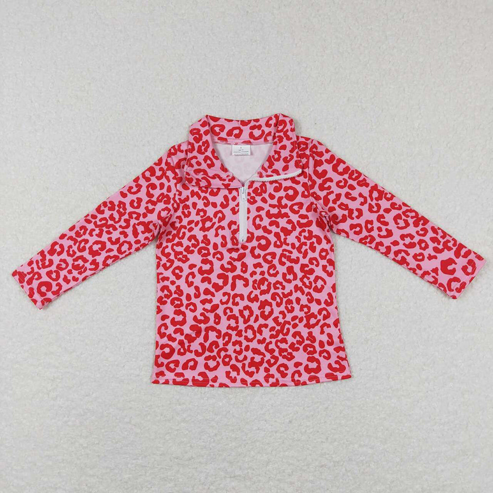 Sibling Baby Girls Boutique Flowers Checked Long Sleeves Half Zipper Pullovers Tops