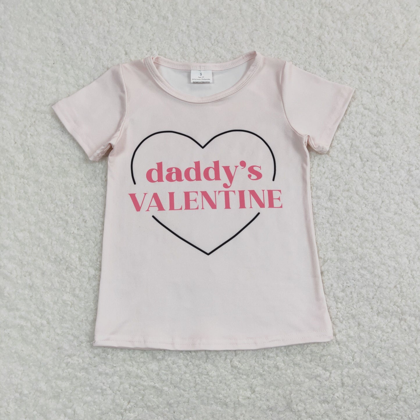 Sibling Baby Girls Leopard Hearts Valentine Tee Shirts Top