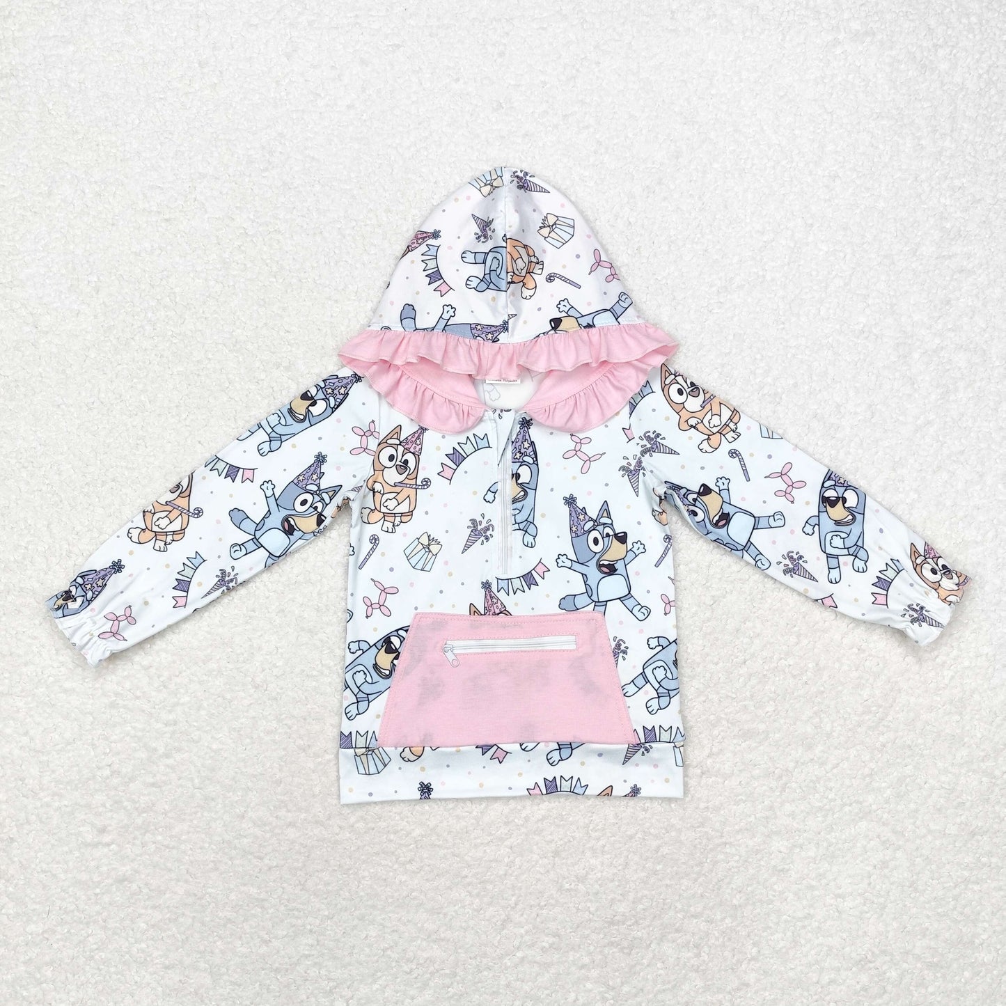 GT0634  toddler girl clothes cartoon dog girl winter hoodie top