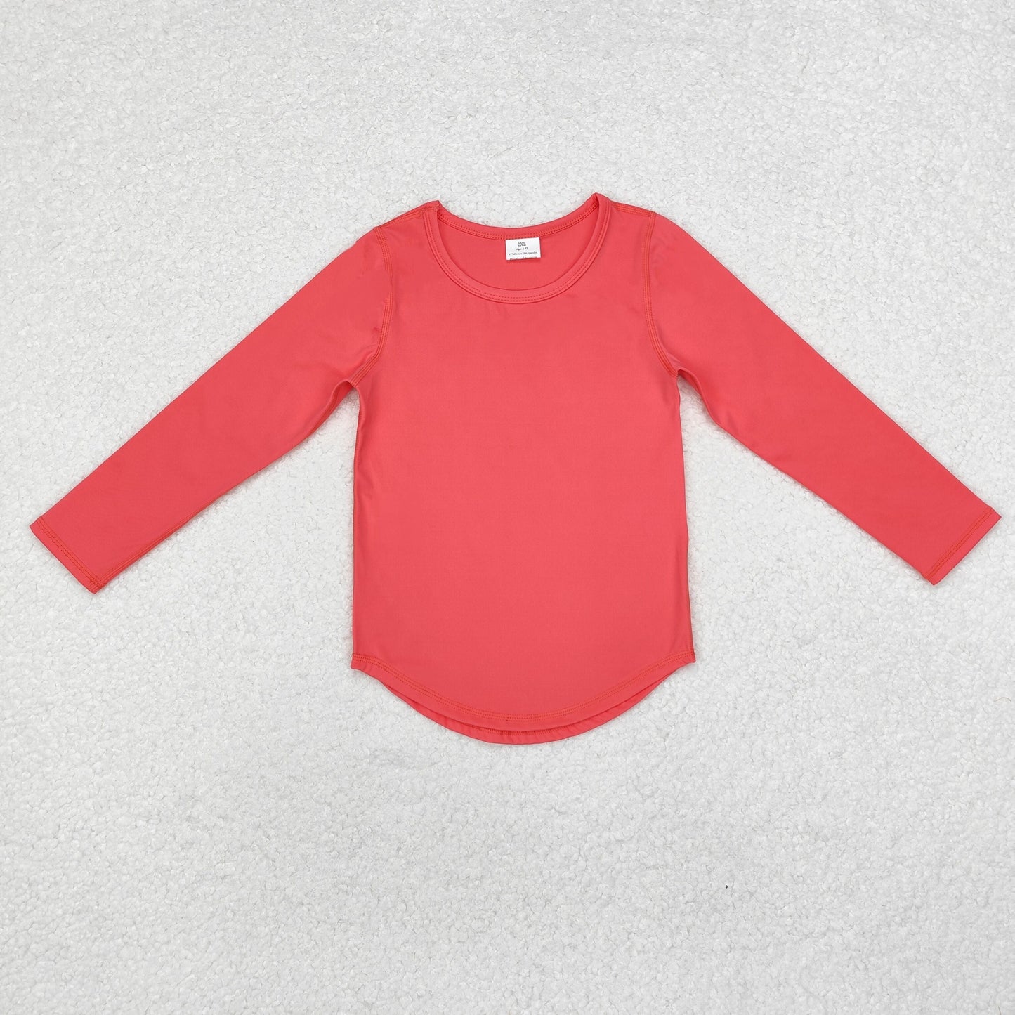 GT0643 Baby Girls Peach Long Sleeve Yoga Active T-shirts Top