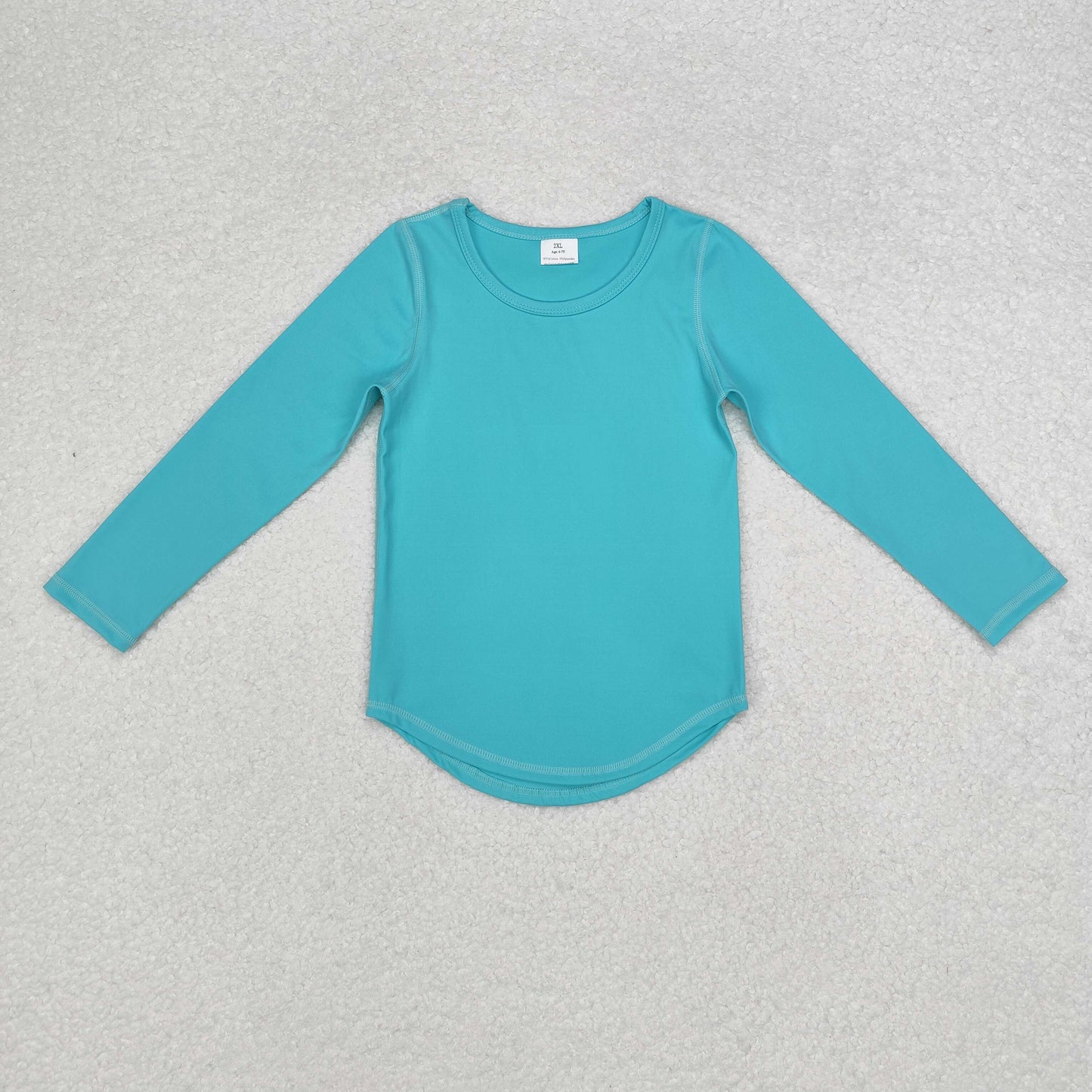 GT0644 Baby Girls Aqua Long Sleeve Yoga Active T-shirts Top