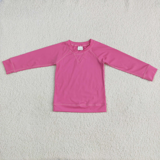 GT0968 Baby Girls Pink Long Sleeve Yoga Active T-shirts Top