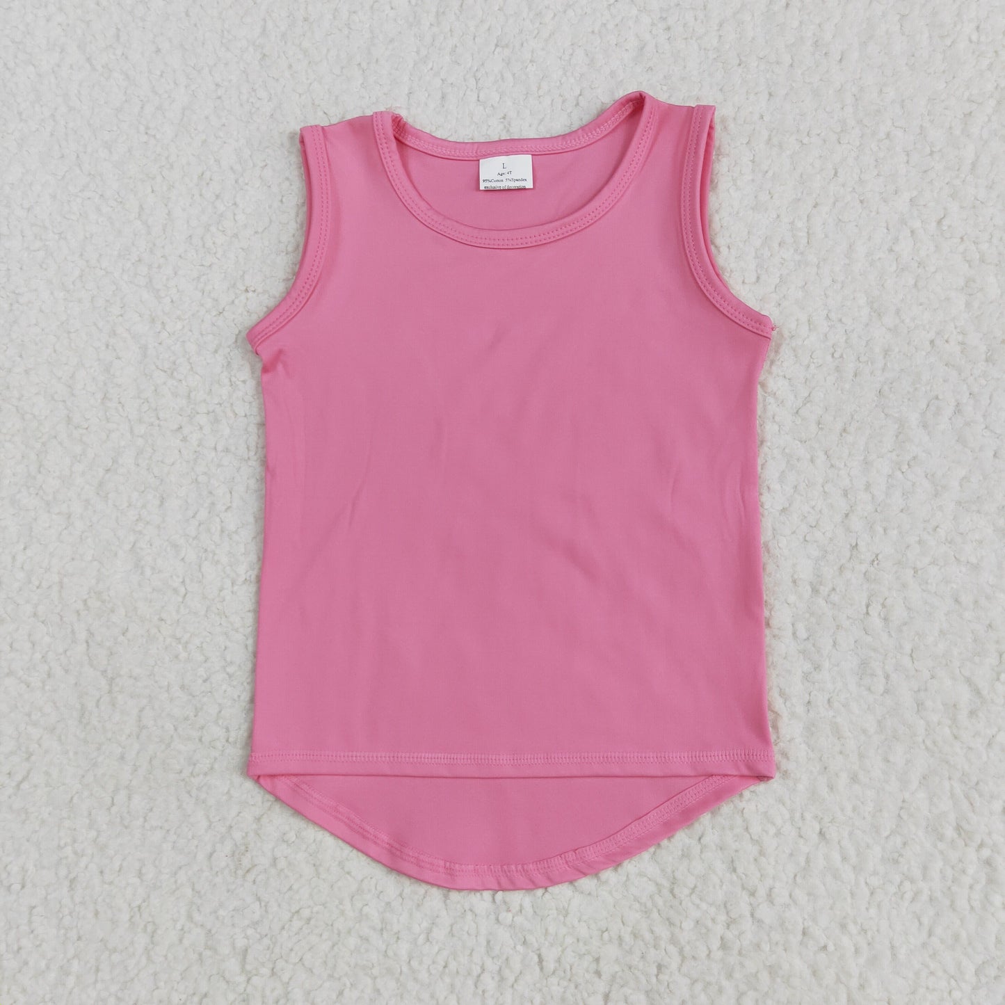 GT0983 Baby Girls Sleeveless Pink Vests Shirts Top