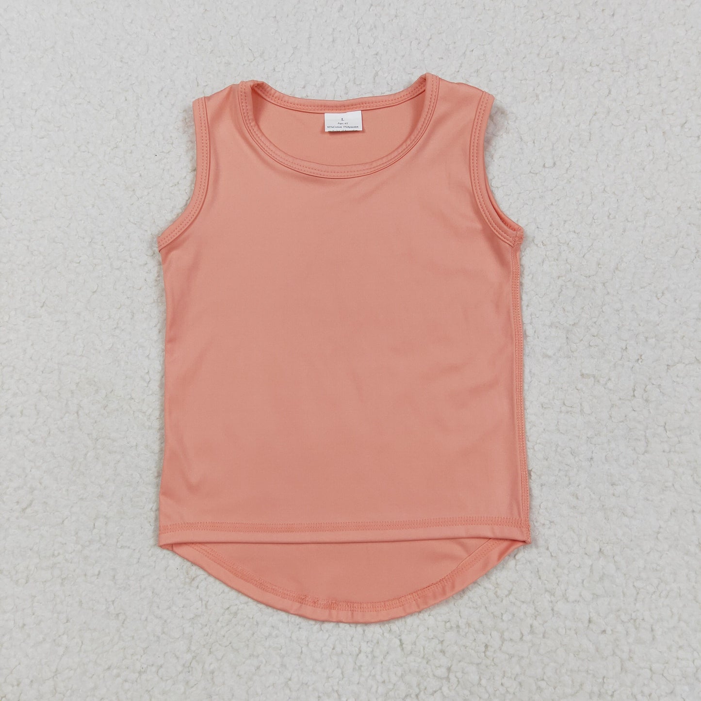 GT0984 Baby Girls Sleeveless Peach Vests Shirts Top