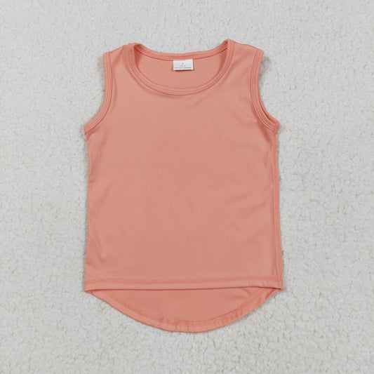 GT0984 Baby Girls Sleeveless Peach Vests Shirts Top