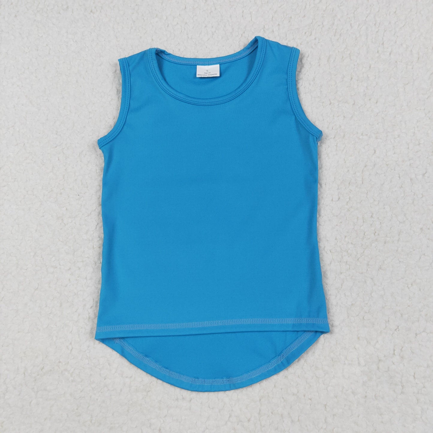 GT0986 Baby Girls Sleeveless Blue Vests Shirts Top