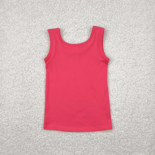 GT0991 Baby Girls Sleeveless Rose Red Vests Shirts Top