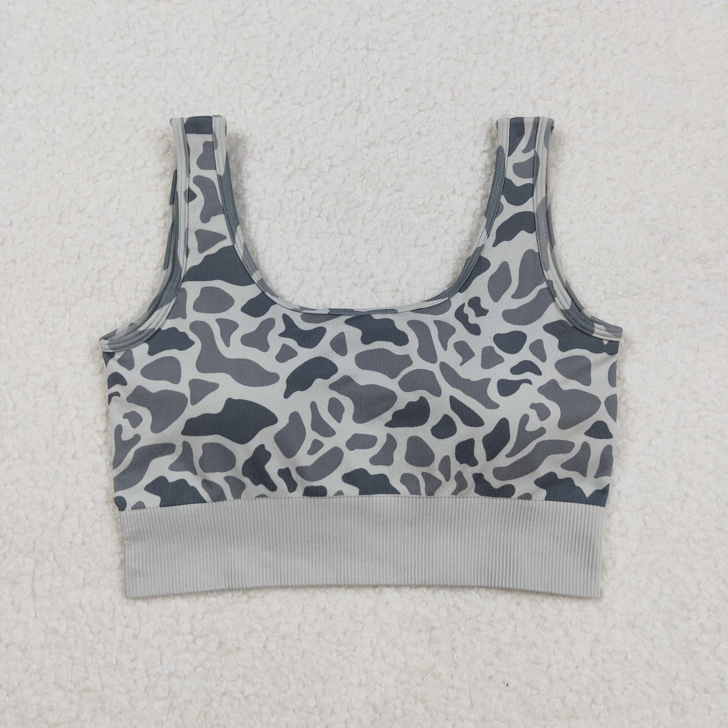 GT1188 Adult Women Grey Camo Thick Fabric Vest Top