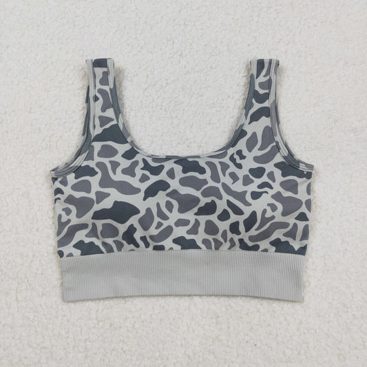 GT1188 Adult Women Grey Camo Thick Fabric Vest Top