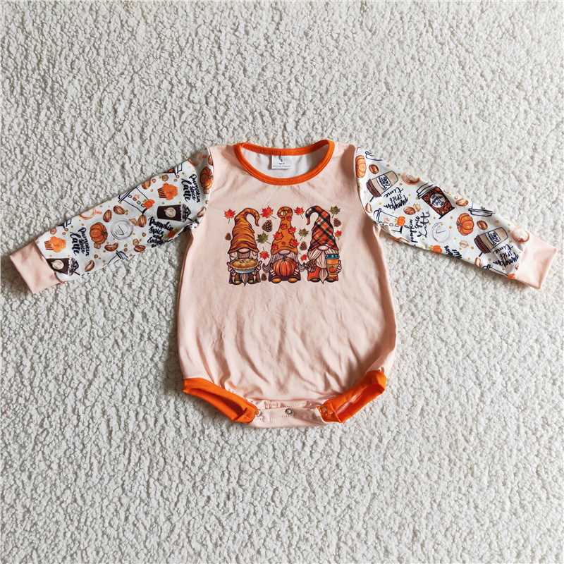 Thanksgiving pumpkin romper LR0155