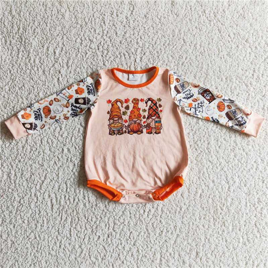 Thanksgiving pumpkin romper LR0155