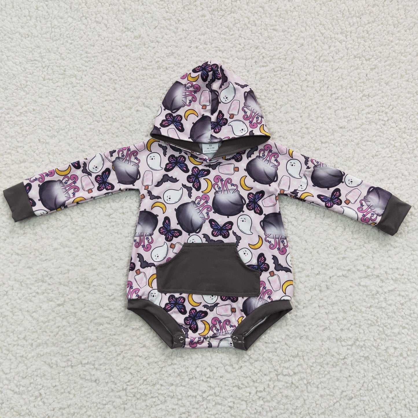 baby Halloween ghost hooded onesie LR0274