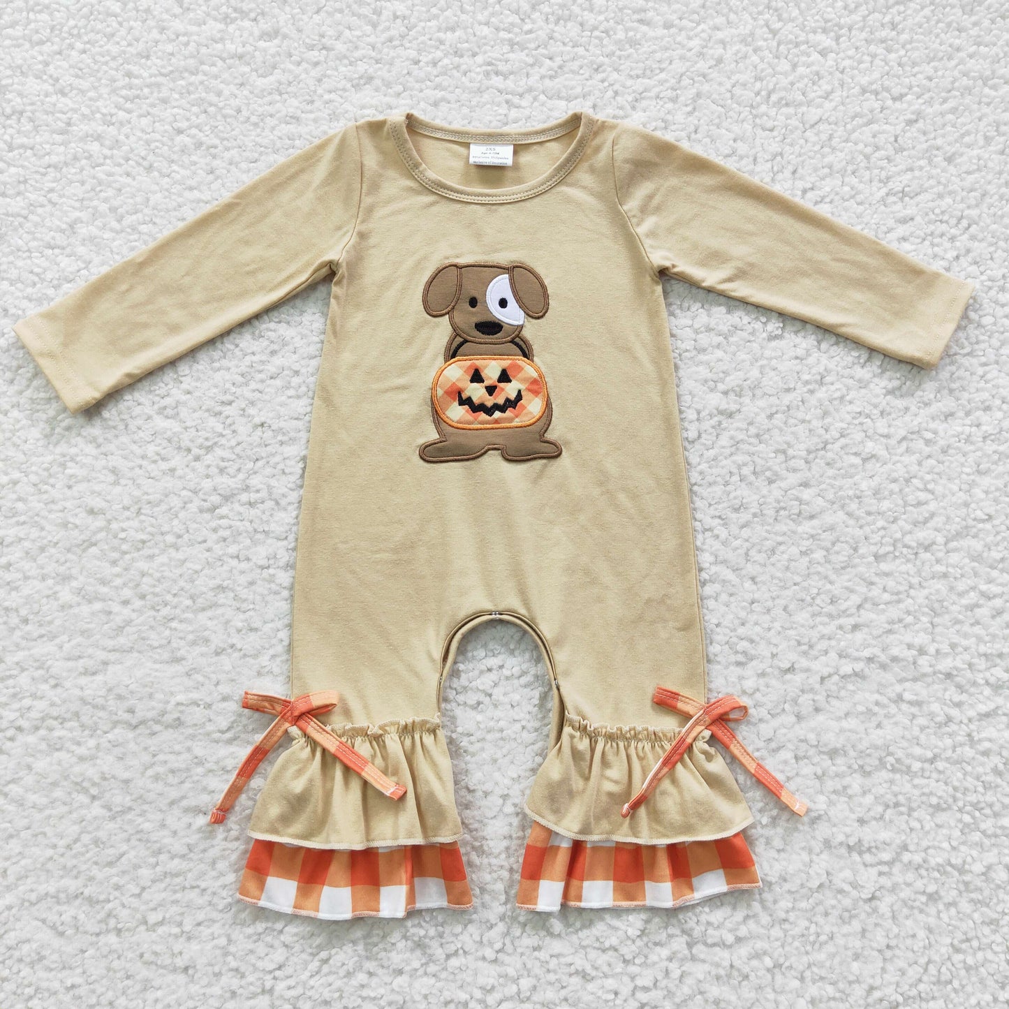 girls Halloween long sleeve romper LR0290