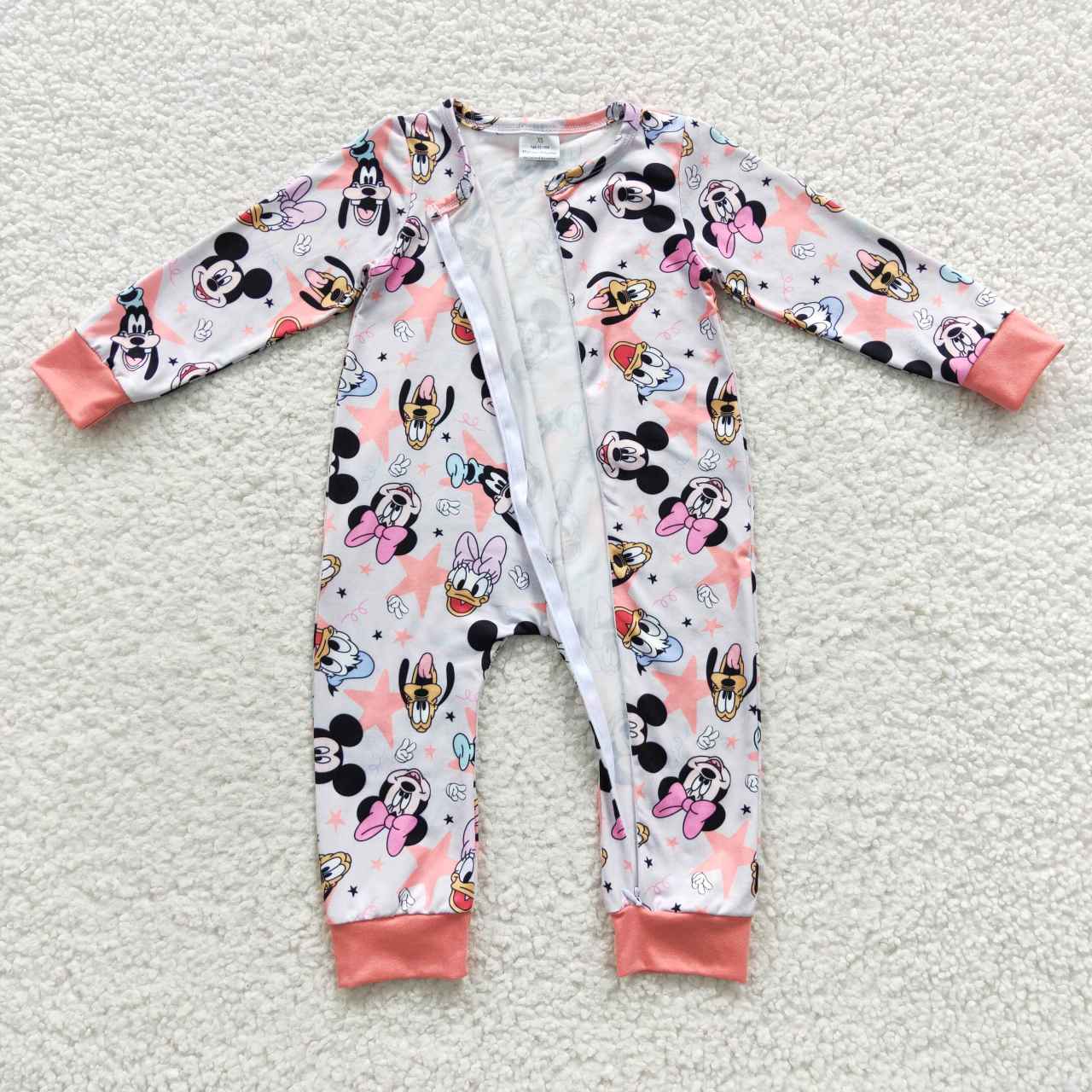 baby autumn cartoon zipper onesie LR0298